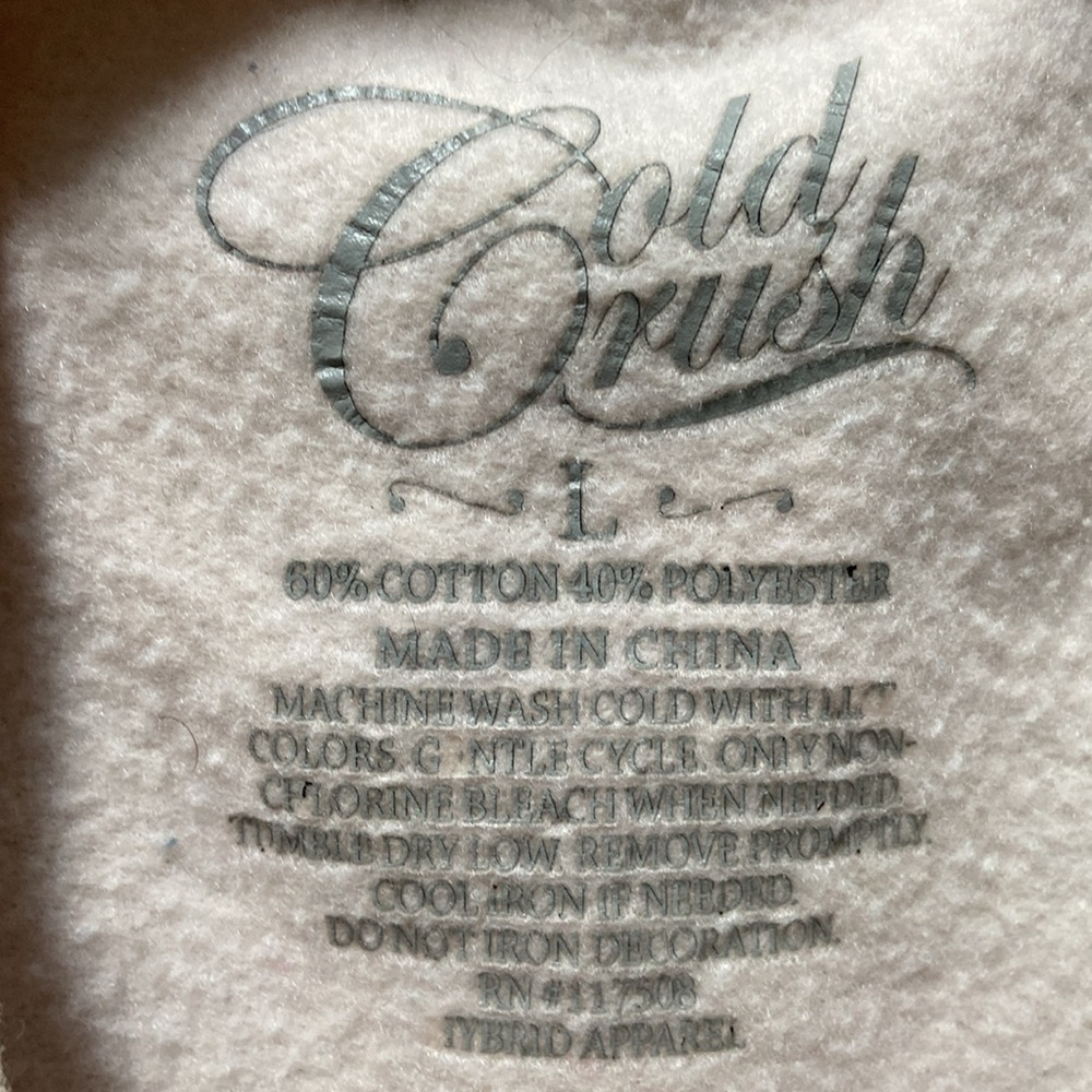 Cold Crush Light Pink Caffeine Queen Distressed Cotton Blend Sweatshirt - Picture 5 of 6